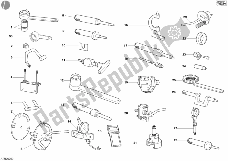 Todas las partes para Herramientas De Servicio De Taller, Motor de Ducati Sport ST4 S ABS 996 2003